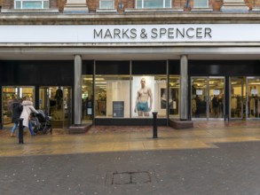 Marks and Spencer department store shop, High Street, city of Lincoln, Lincolnshire, England, UK