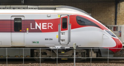 London North Eastern Railway LNER, British Rail Class 801 Azuma train at Lincoln station,