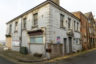 Derelict empty disused property in Grimsby docks, an area known locally as the Kasbah, north east