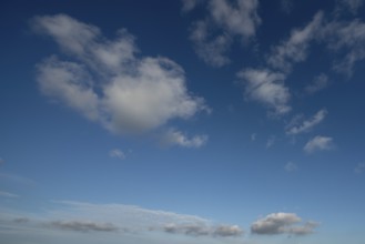 Fair weather clouds, clouds, blue sky