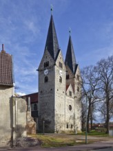 Hecklingen Salzlandkreis Benedictine monastery church 74650 built ca 1175-1225 two-towered west