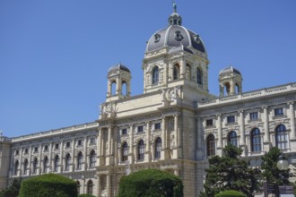 Side view of a venerable building with several domes and ornate windows, vienna, austria