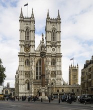 London, Westminster Abbey 13-16th century and 18-19th century West Towers - their upper storeys