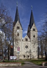 Hecklingen Salzlandkreis Benedictine convent church 74647 built ca 1175-1225 two-tower west