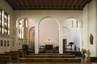 Convent church of the Poor Sisters of St Francis, nave, view to the altar, St, Saint, Saint