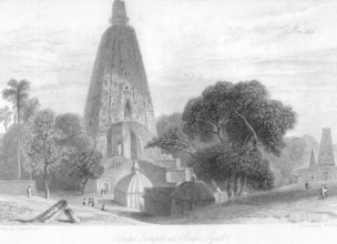 Great temple at Bode Gyah, Bodhgaya, Bihar, India, Asia