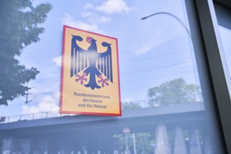 Sign Federal Ministry of the Interior and for Homeland at the building of the Ministry, Berlin,