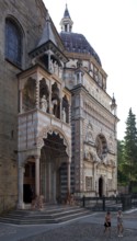 Italy Bergamo 89492 North portal of Santa Maria Maggiore built from 1353 right Colleoni chapel