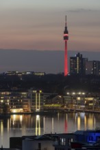 Dortmund, Phoenix-See, artificial lake on the former Phoenix-Ost steelworks site in Dortmund's