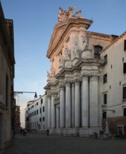 Italy Venice Gesuiti Church -301 built 1724-36 by Grigorio Massari Facade from south-west