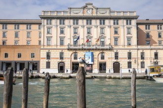 Grand Canal, historic building at Santa Lucia railway station, Venezia, Venice, Veneto, Veneto,