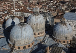 Italy Venice St Mark's Basilica -457 domes of the 13th century seen from the Campanile