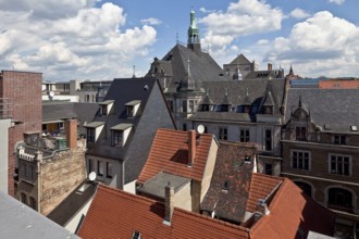 Hall S Old Town 75628 Roofscape south of the market square in the centre at the back the town house