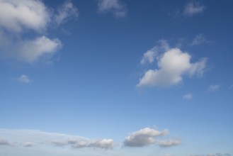 Fair weather clouds, clouds, blue sky