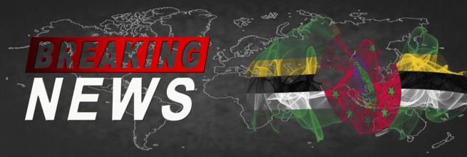 Dominica Breaking News, Smoke Flag Background