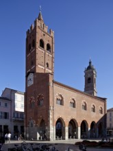 Italy Monza 88235 Town hall called ARENGARIO c. 1300 two-aisled open pillared hall above council