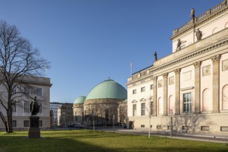 Berlin, Unter den Linden, Bebelplatz with St Hedwig's Cathedral and Staatsoper Unter den Linden