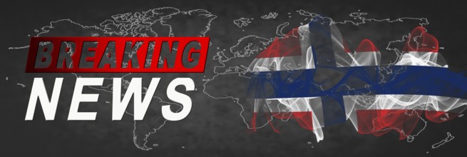 Norway Breaking News, Smoke Flag Background