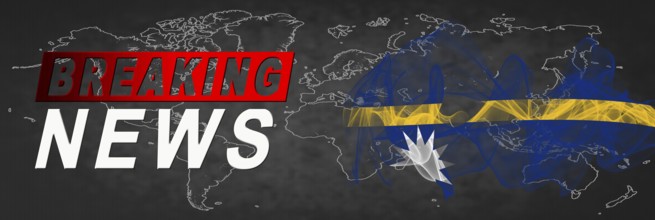 Nauru Breaking News, Smoke Flag Background