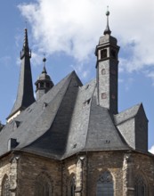 Köthen Anhalt Town Church of St Jakob 74590 Roofscape from the south-east Section from below