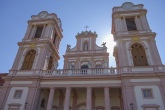 Baroque church with two striking towers and elaborate architecture, wachaus, donau, austria