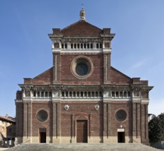 Italy Pavia 89697 Cathedral Start of construction 1488 View from west Facade 1895