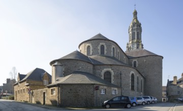 Avranches, Basilica of St-Gervais. Neoclassical remodelled in 1843 Tower in neo-Renaissance style