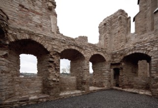 Mansfeld Castle 59235 Ruin of the connecting building to the castle chapel at Mittelort Castle