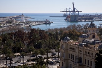 Spain Andalucia Málaga Town Hall and harbour 52748