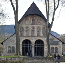 Goslar Remains of the cathedral demolished around 1820 North porch 75050 Gable field with Mary