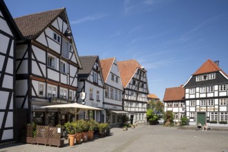 Soest, half-timbered houses at Vreithof