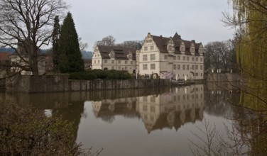 Schwöbber near Hamelin, castle of the von Münchhausen family, view from north-east left Tor tor and