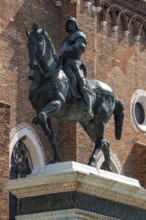 Venice, equestrian monument to Bartolomeo Colleoni, by Andrea Verrocchio (cast in 1493)