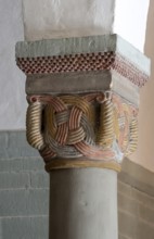 Soest, St Peter's Church, Romanesque capital under the organ loft