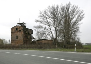 Theißen near Zeitz PAUL II lignite shaft Fig. 1192 sunk directly on today's B 91 in 1904 Headframe