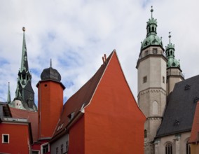 Hall S Buildings on the market square 76590 front courtyard side of the Marktschlößchen right