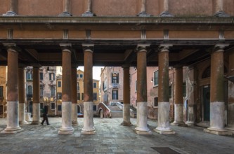 Italy Venice Palazzo Gritti -351 Covered connecting bridge to the church of San Francesco della