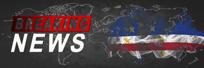 Cape Verde Breaking News, Smoke Flag Background