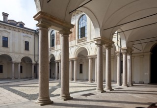 Italy Pavia 89591 Collegio Ghislieri founded 1569 Arcaded courtyard around 1730 by Gianantonio