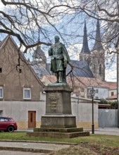 Köthen Anhalt Schlossplatz Fürst-Ludwig-Denkmal 74594 Bronze sculpture 1907 by Hans Arnoldt