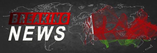 Belarus Breaking News, Smoke Flag Background