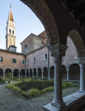 Italy Venice San Francesco della Vigna -358 eastern cloister 14th century and campanile 16th