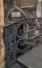 Italy Venice Rio Malatin -206 Cast iron bridge railing detail