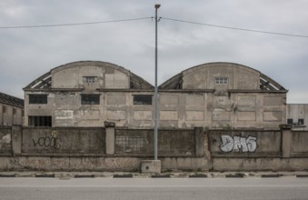 Porto Marghera near Venice, industrial harbour, warehouse