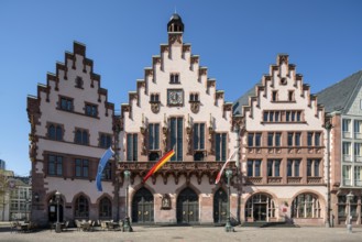 Frankfurt am Main, Römerberg, Römer, reconstructed gabled houses west side