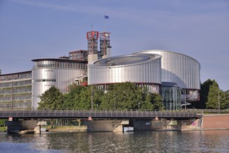 Buildings of the European Court of Human Rights, Strasbourg, Département Bas-Rhin, Alsace, France,