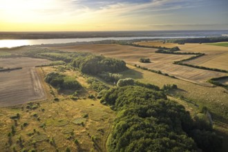 Aerial view The Green Belt on the border between Schleswig-Holstein and Mecklenburg-Western