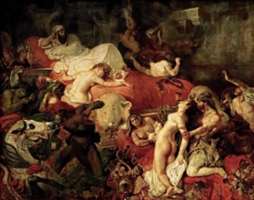 The Death of Sardanapal, a painting by the French painter Eugène Delacroix. According to Ctesias of