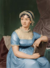 Jane Austen, 1775 – 1817, English novelist, digitally edited