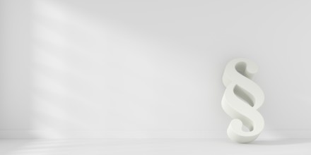 Paragraph icon in a bright room with space for text, 3d rendering